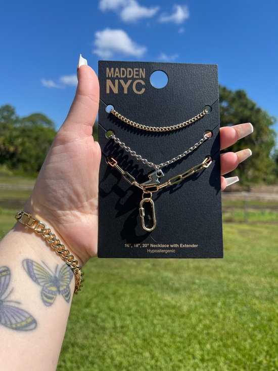 Madden Nyc Jewelry - Madden NYC Mixed Metal Layered Necklace Set — Gold & Silver